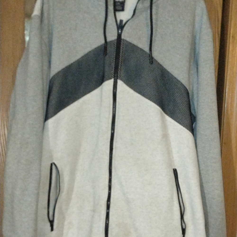 Champs Gray and Black Hoodie - XL